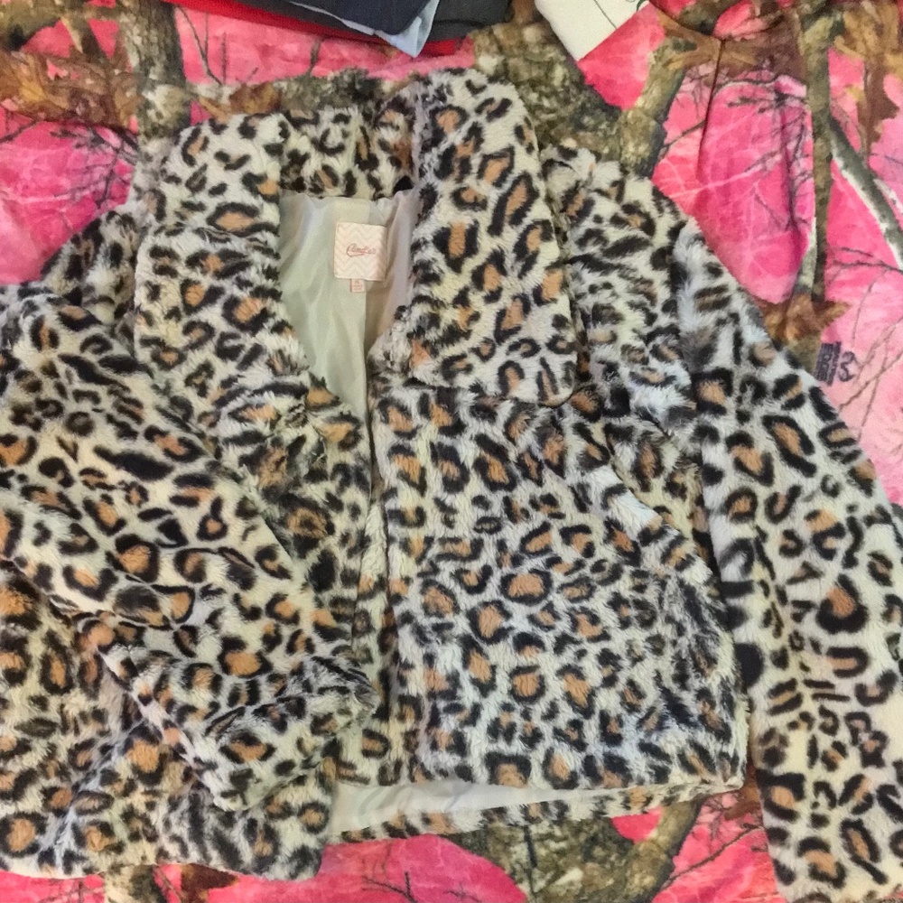 Candies fur cheetah print jacket